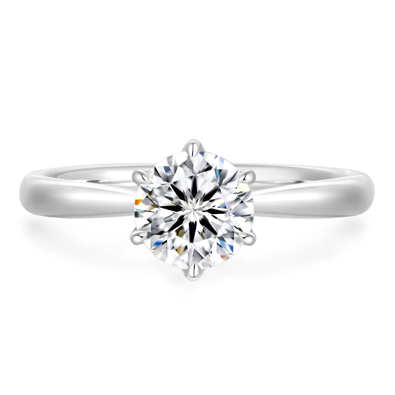 0.50/1.00 Carats VVS1 Moissanite Rings for Women 0185