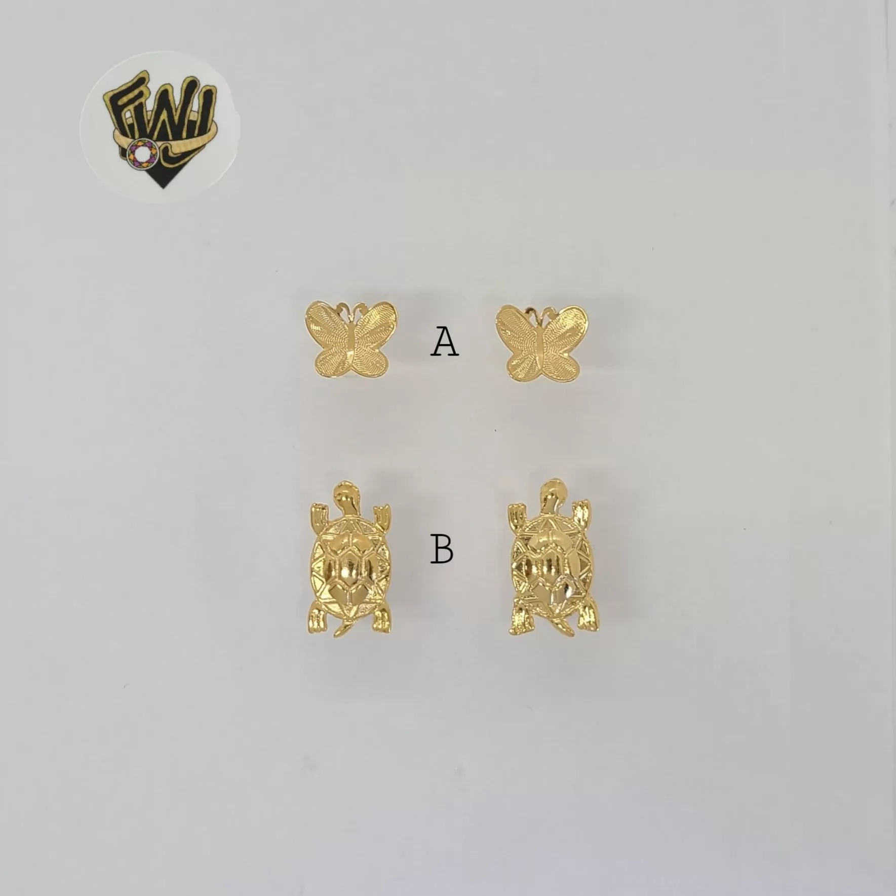 (1-1152-2) Gold Laminate - Animal Earrings - BGF