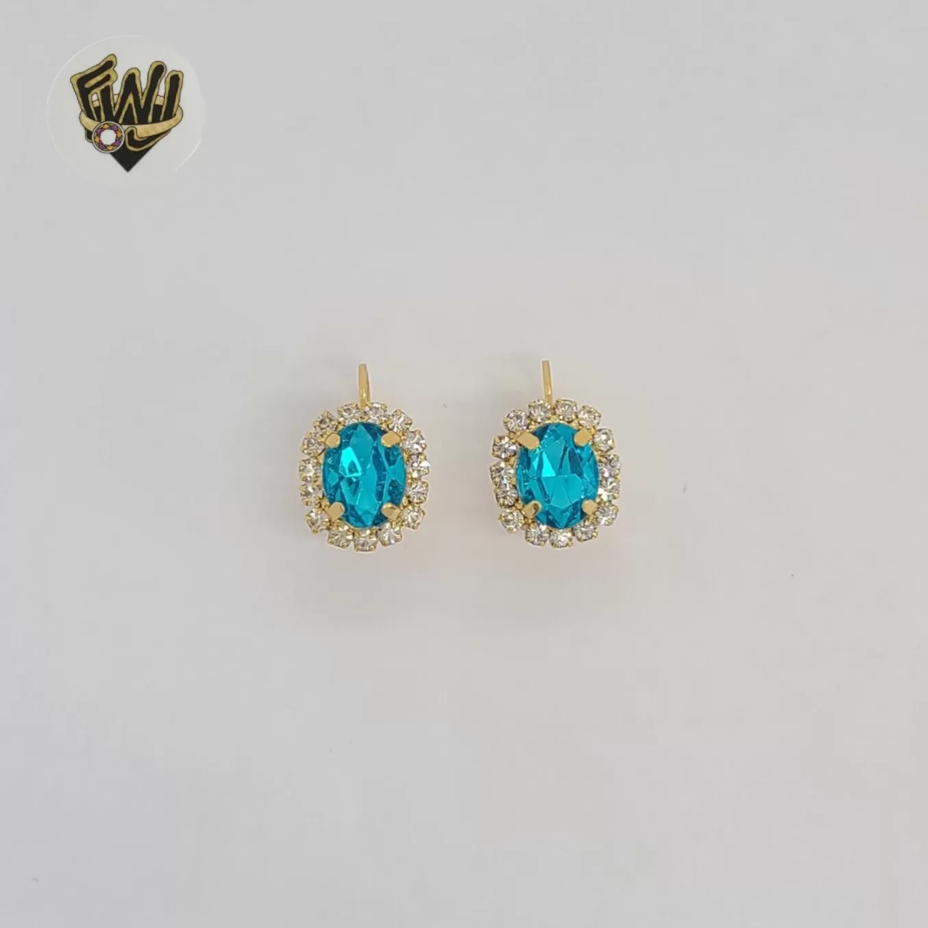 (1-1161-1) Gold Laminate - Zircon Dangle Earrings - BGO