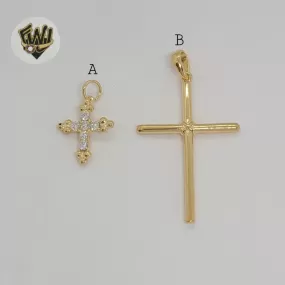 (1-2336) Gold Laminate - Cross Pendants  - BGF