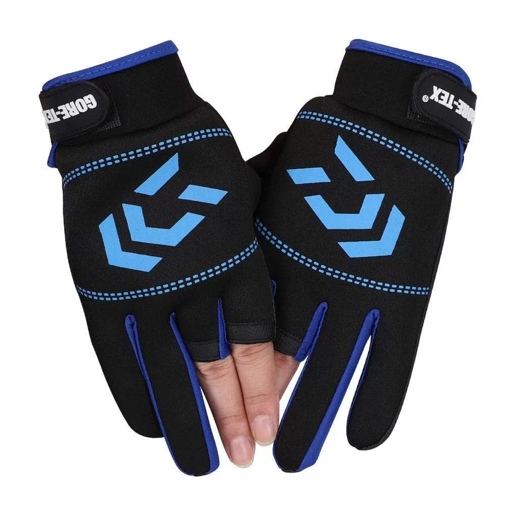 1 Pair Fishing Gloves Men Women Outdoor Fishing Anti-slip 3 Cut Finger Sports Fish Equipment Angling SBR Gloves