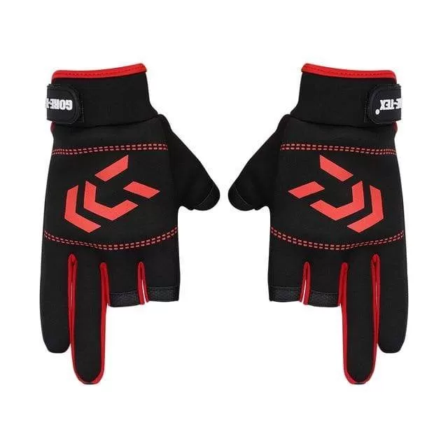 1 Pair Fishing Gloves Men Women Outdoor Fishing Anti-slip 3 Cut Finger Sports Fish Equipment Angling SBR Gloves