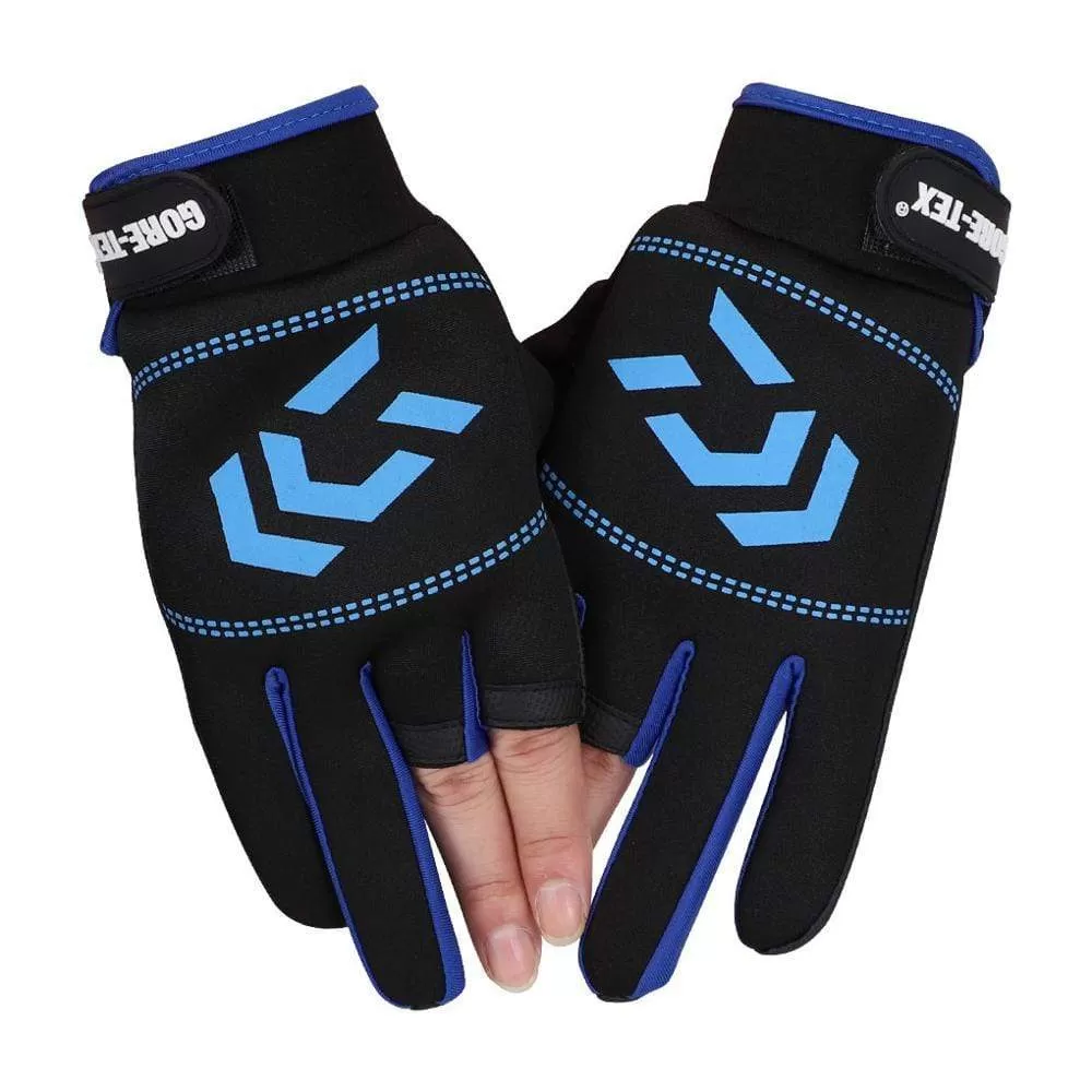 1 Pair Fishing Gloves Men Women Outdoor Fishing Anti-slip 3 Cut Finger Sports Fish Equipment Angling SBR Gloves