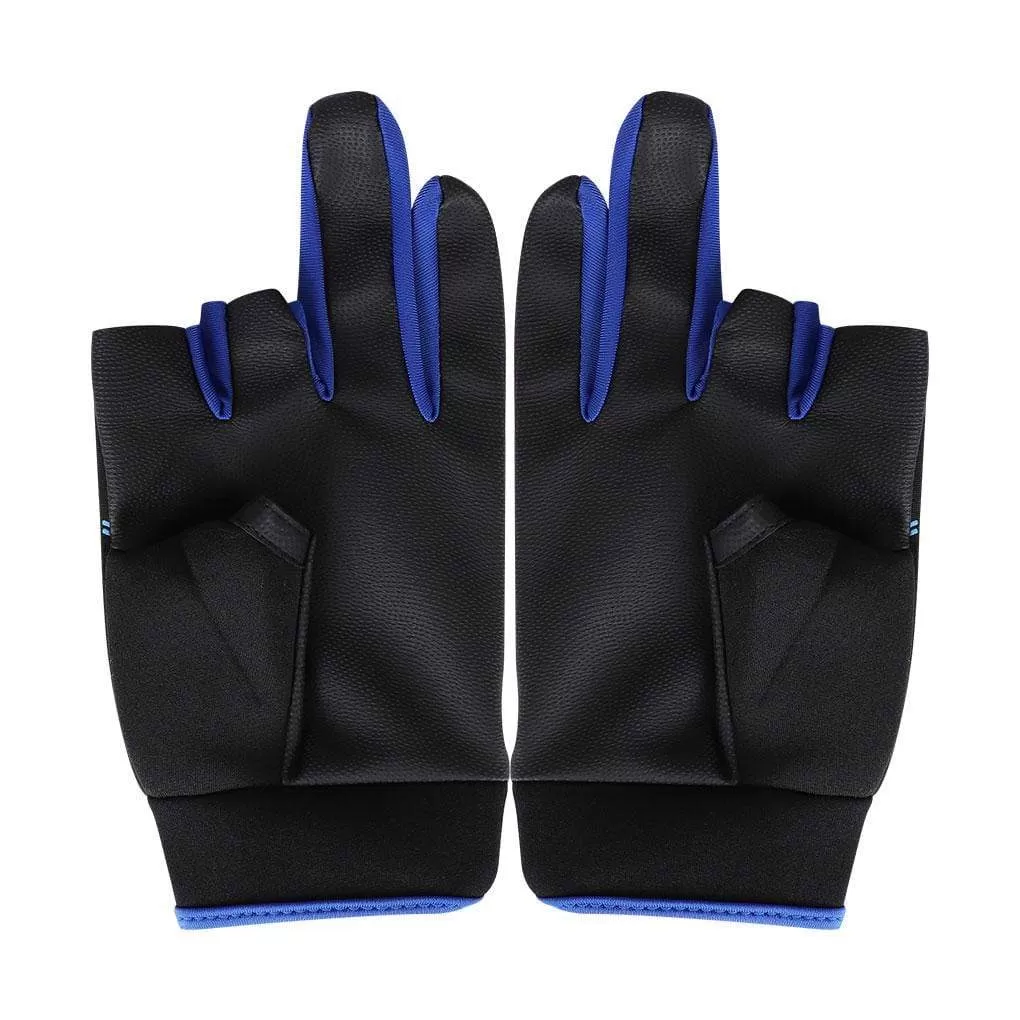 1 Pair Fishing Gloves Men Women Outdoor Fishing Anti-slip 3 Cut Finger Sports Fish Equipment Angling SBR Gloves