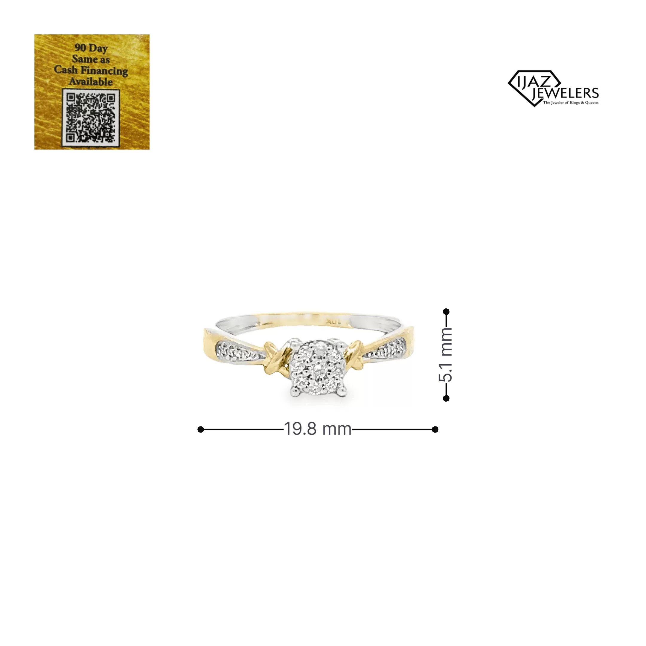 10K Gold 0.10 CTW Diamond Ladies Ring