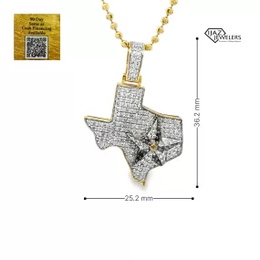 10K Gold 1.03 CTW Diamond Texas Nautical Star Charm