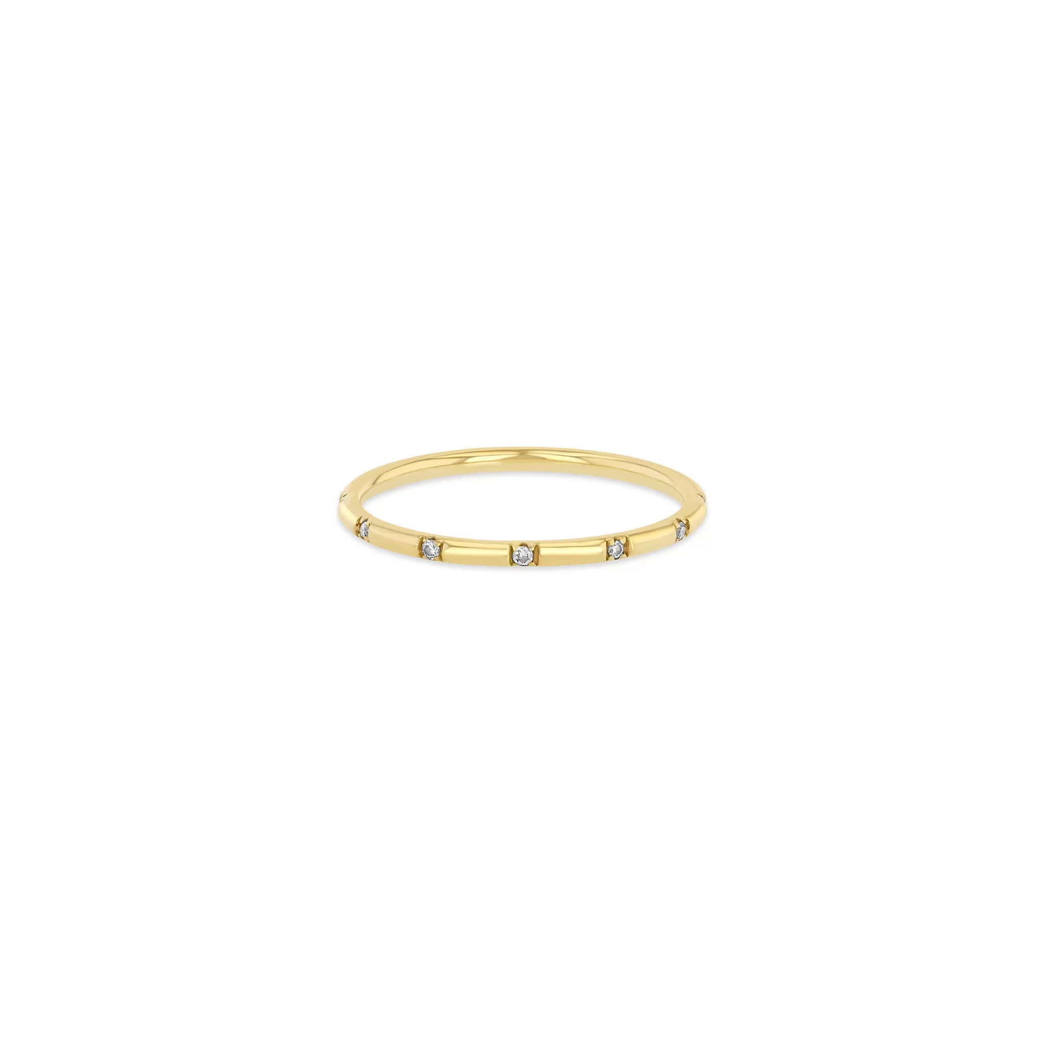 14k 12 Spread Out Pavé Diamond Band Ring