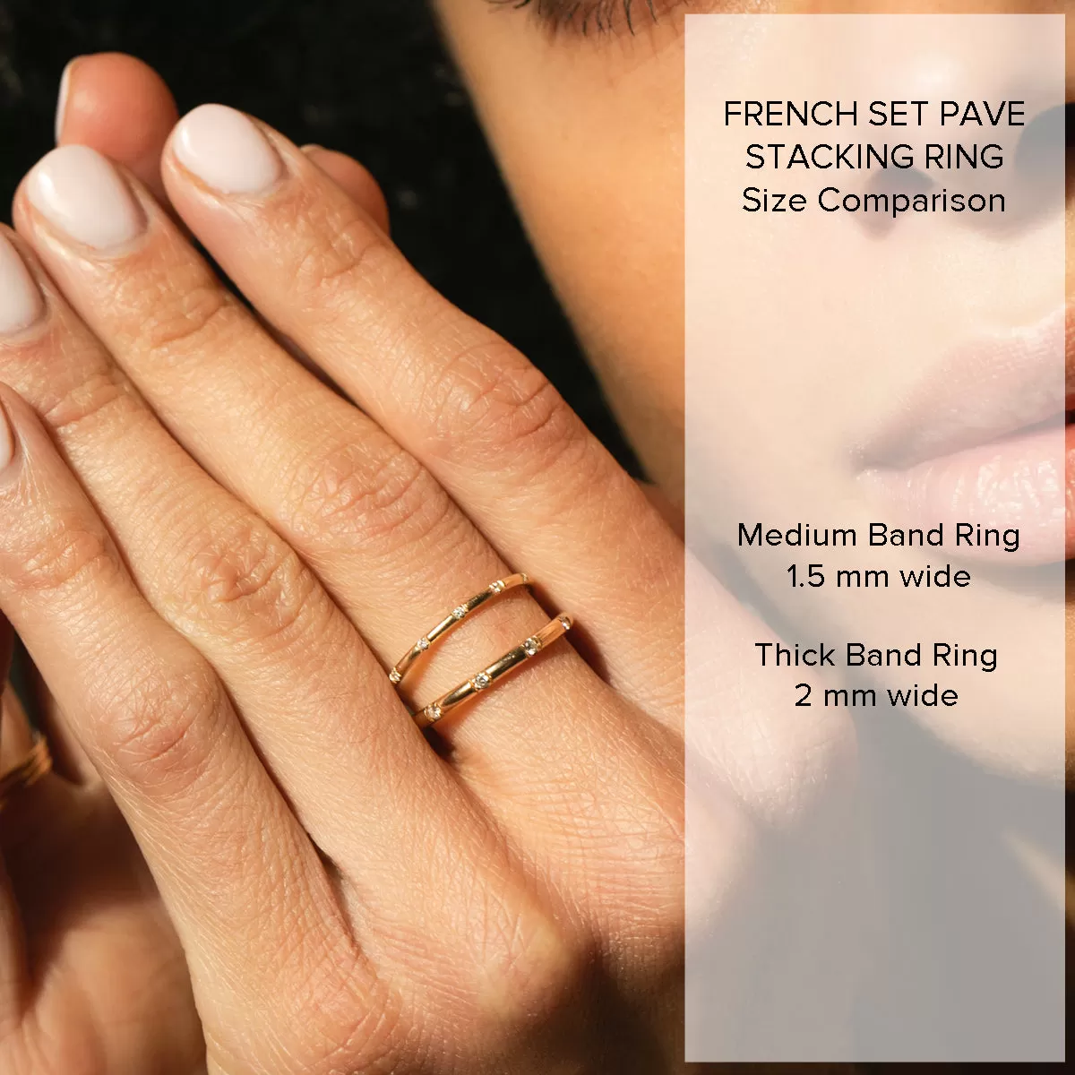 14k 12 Spread Out Pavé Diamond Band Ring