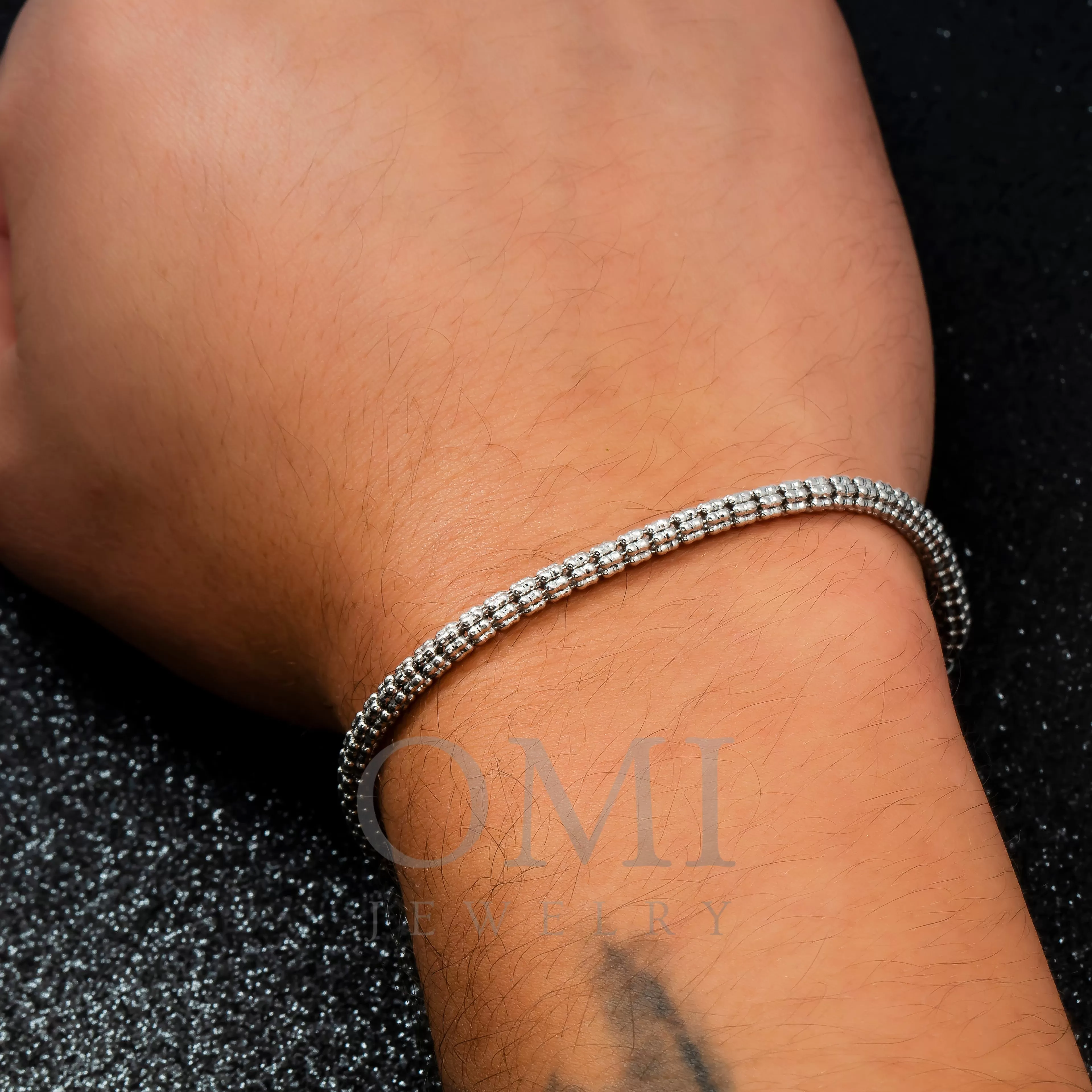 14K GOLD 4MM ICE CHAIN BRACELET