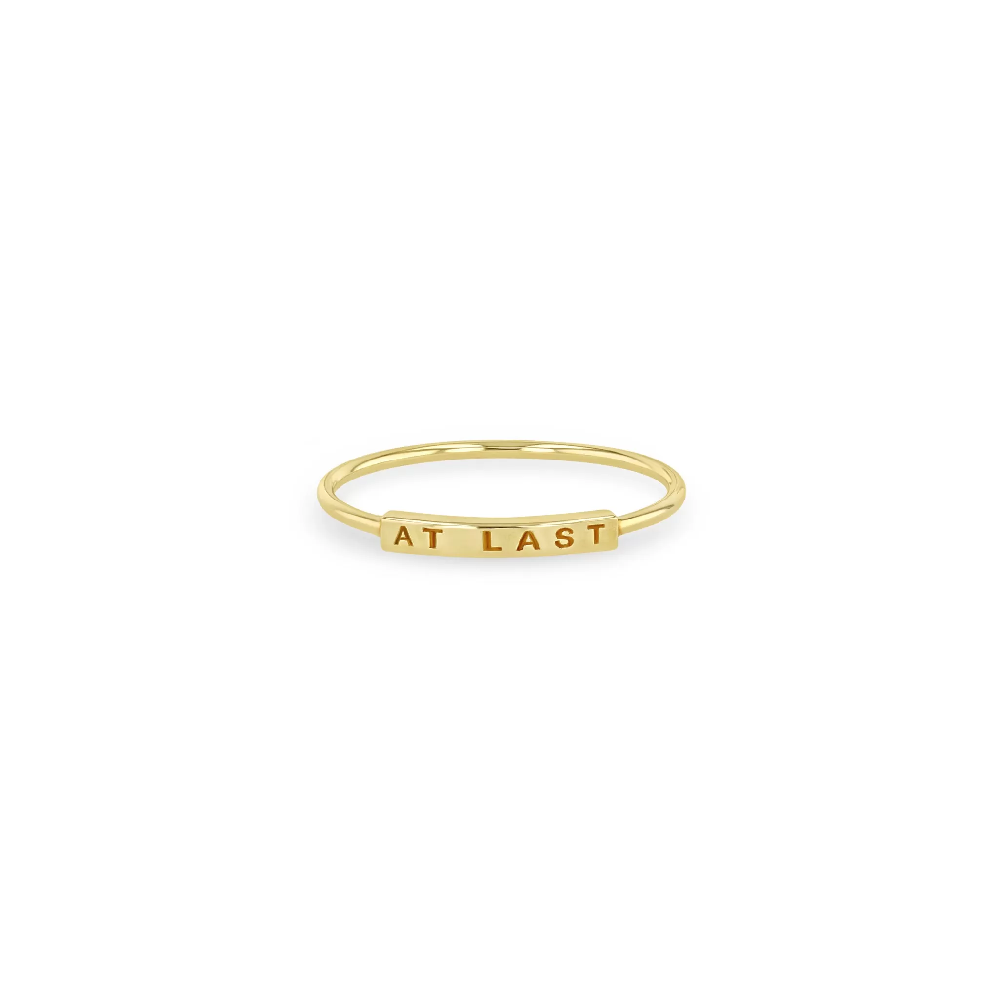 14k Gold Engraved Nameplate Ring