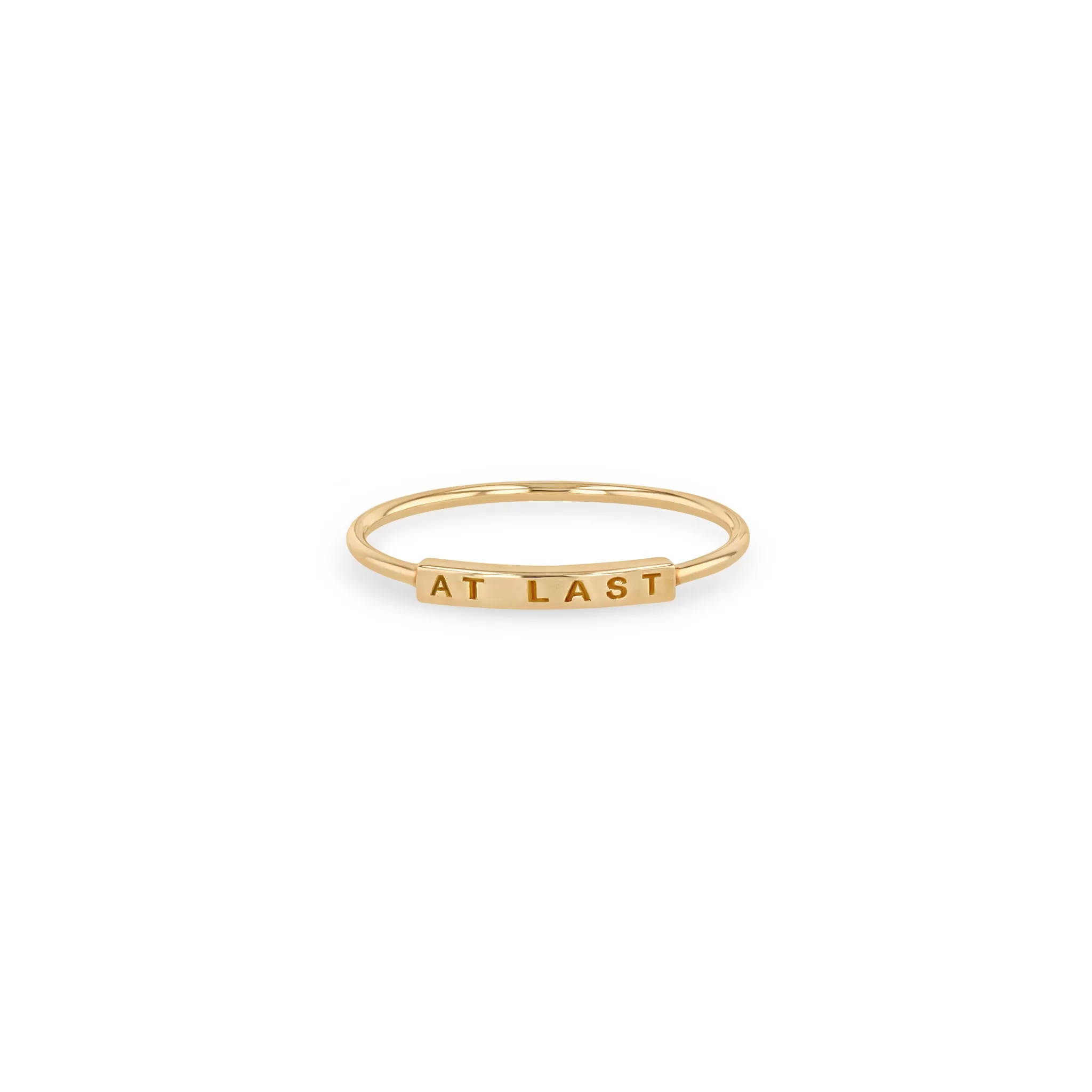 14k Gold Engraved Nameplate Ring