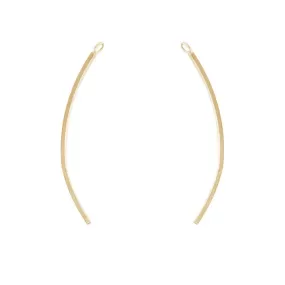 14K Gold Filled 1.5 Inch Curved Finding (1 set)