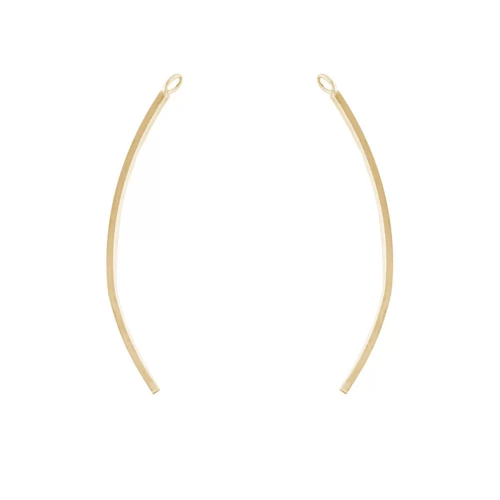 14K Gold Filled 1.5 Inch Curved Finding (1 set)