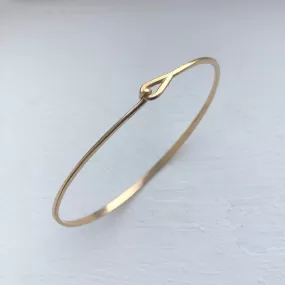 14k Hammered Gold Hook & Eye Bracelet