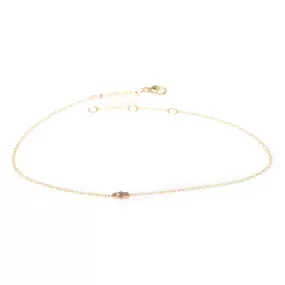 14k Itty Bitty Diamond Hamsa Anklet