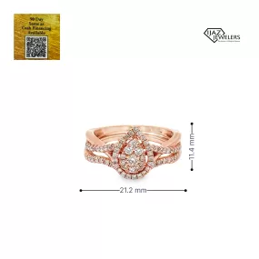 14K Rose Gold 0.66 CTW Diamond Ladies Wedding Set