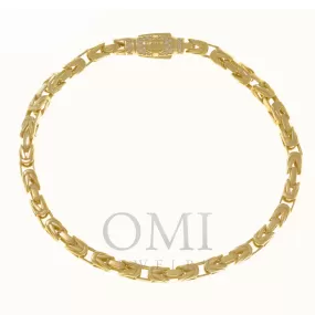 14K SOLID GOLD 3MM BYZANTINE CHAIN BRACELET