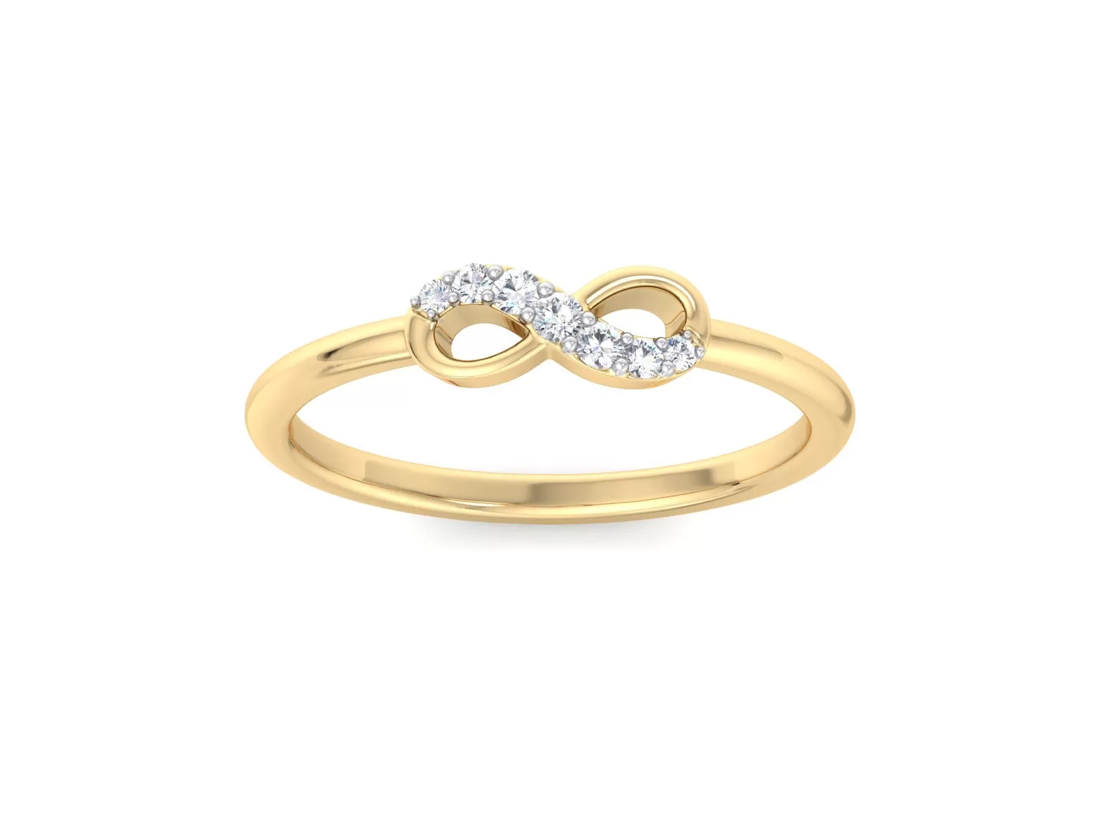 14K Solid Gold Infinity Ring/ Twist Gold Ring/ Promise Ring