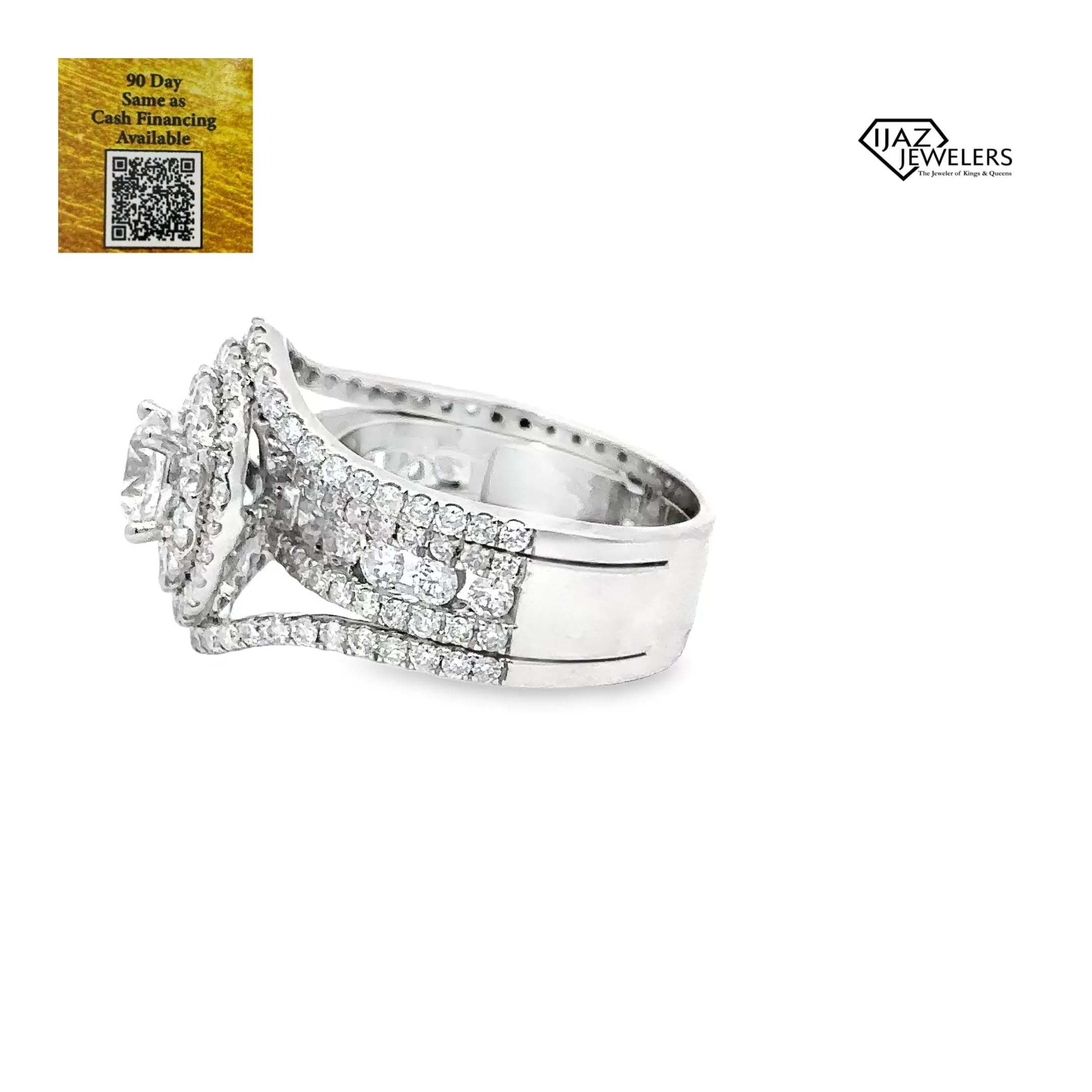 14K White Gold 3.85 CTW Diamond Ladies Ring