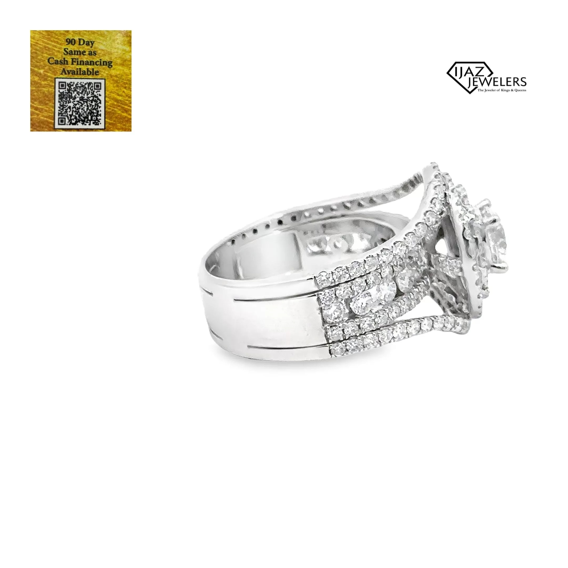 14K White Gold 3.85 CTW Diamond Ladies Ring