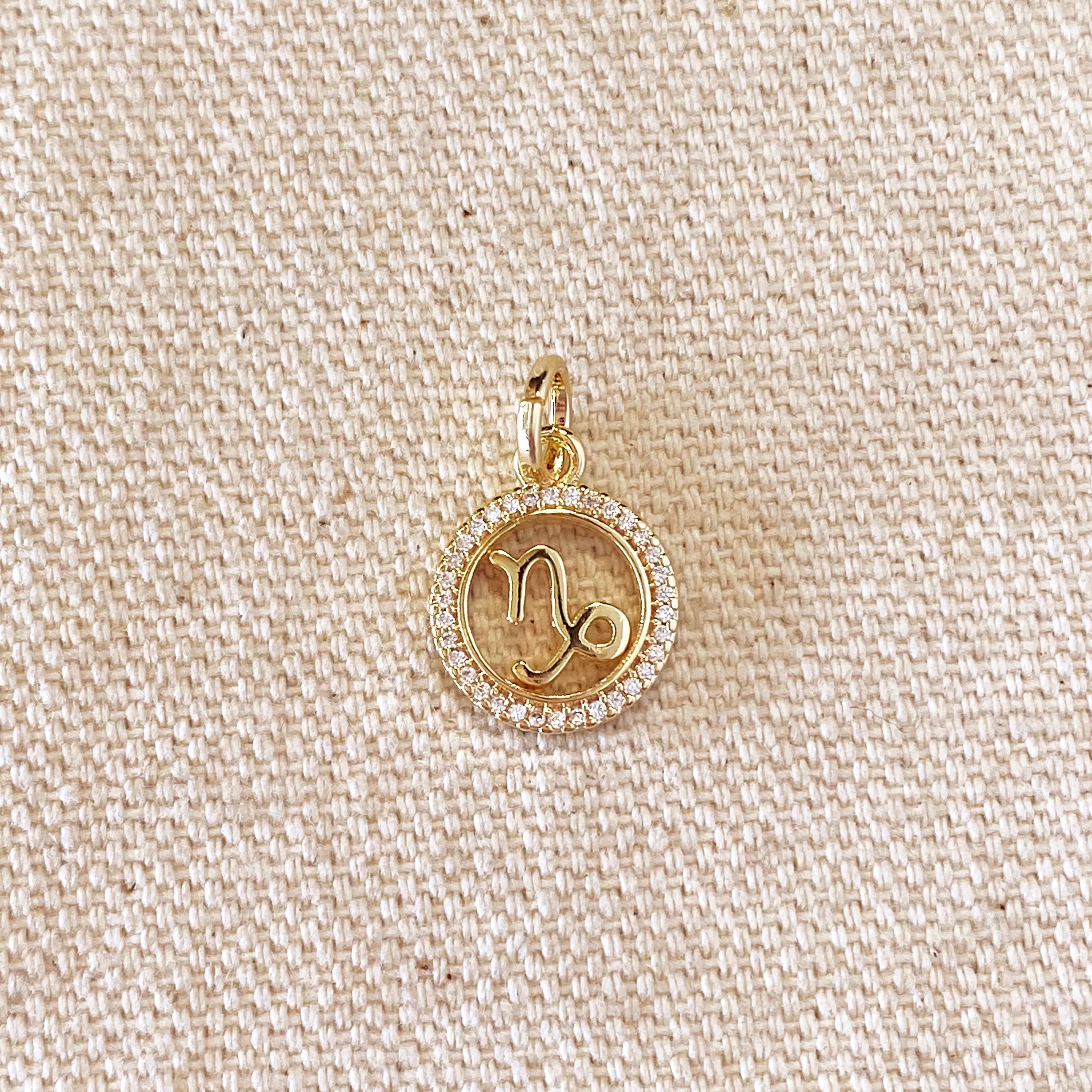 18k Gold Filled Mini Capricorn Zodiac Pendant