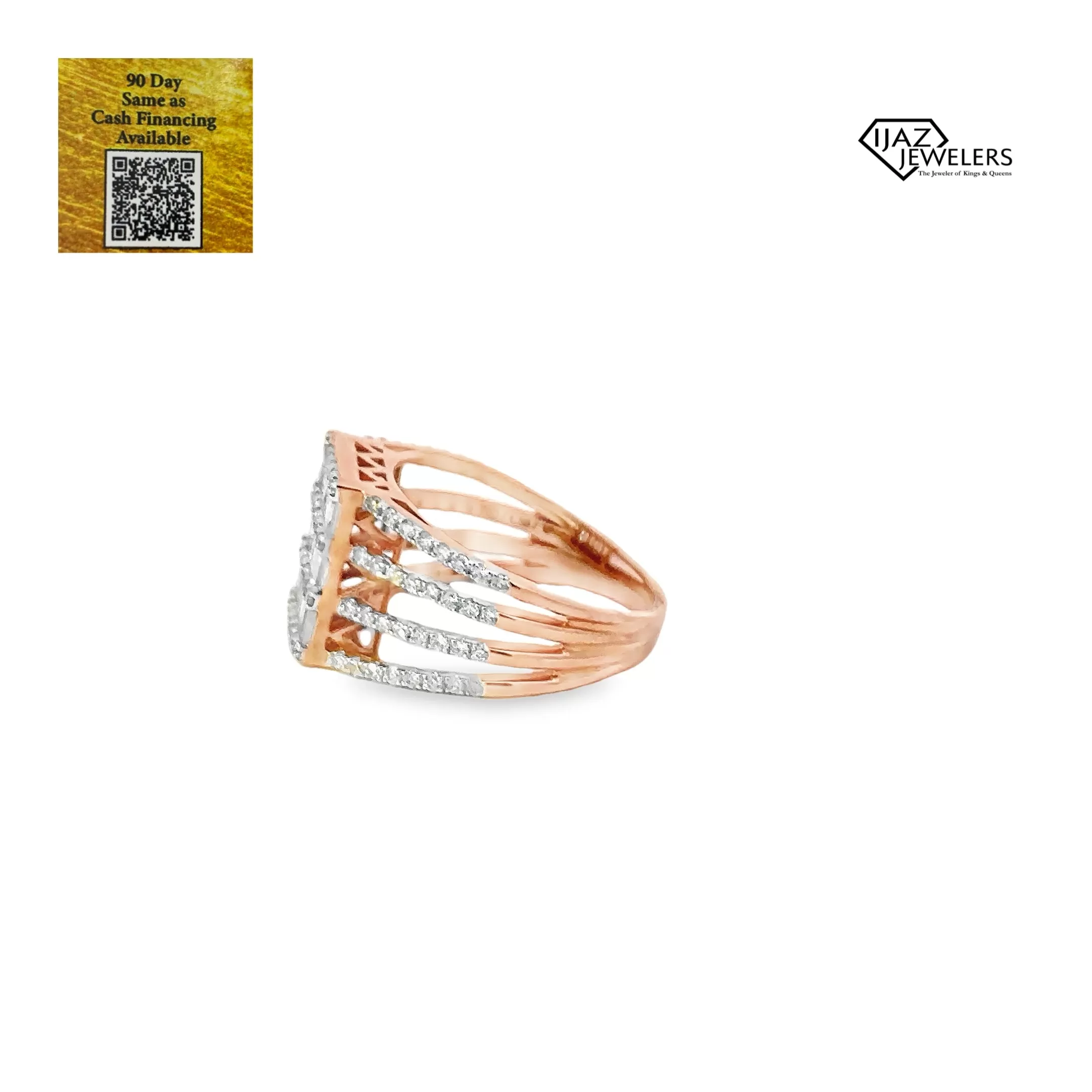 18K Rose Gold 1.38 CTW Diamond Ladies Ring