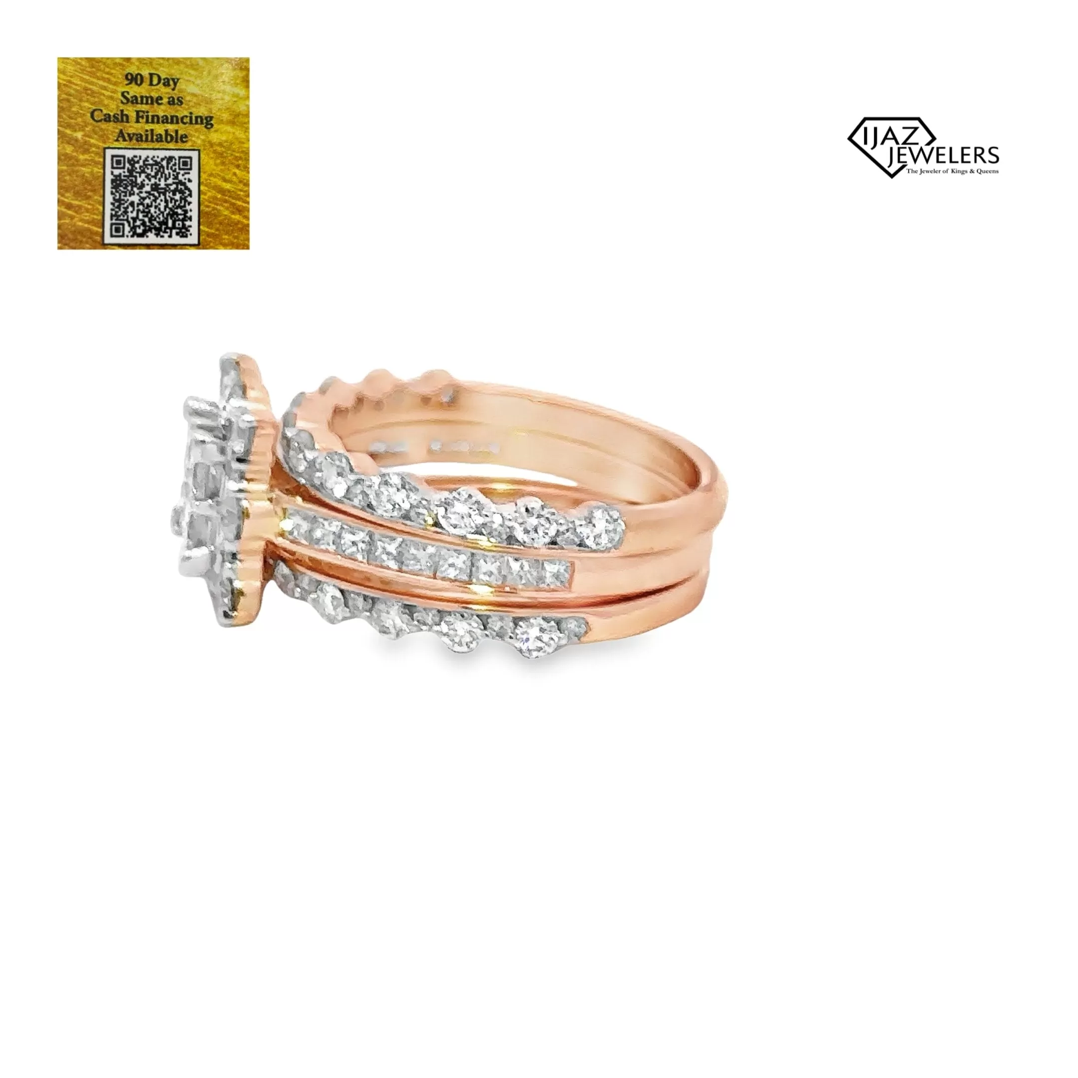 18K Rose Gold 2.33 CTW Diamond Ladies Wedding Set