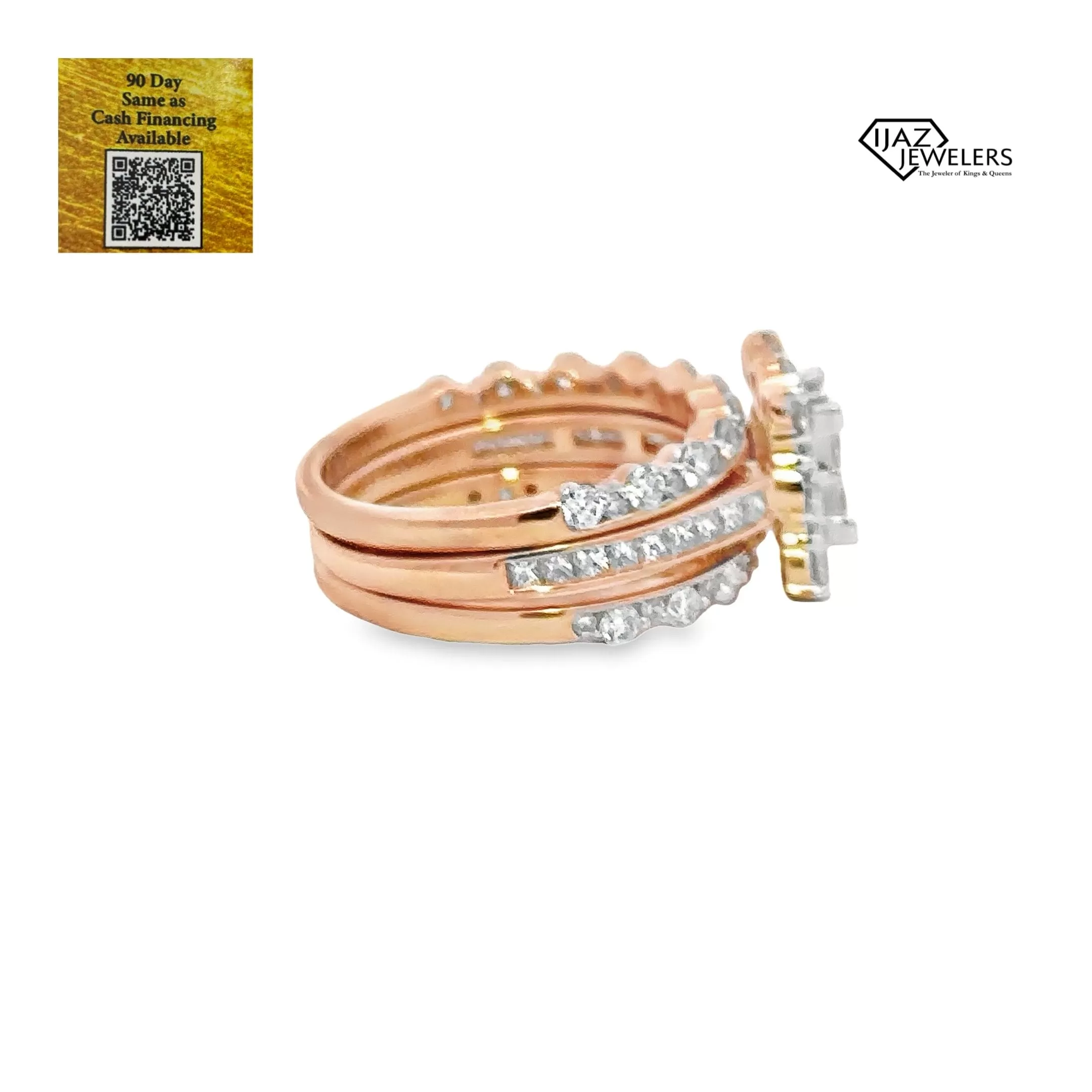 18K Rose Gold 2.33 CTW Diamond Ladies Wedding Set