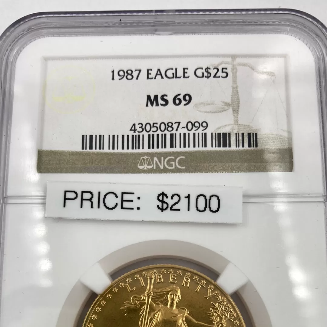 1987 Eagle G$25 MS 69 - NGC