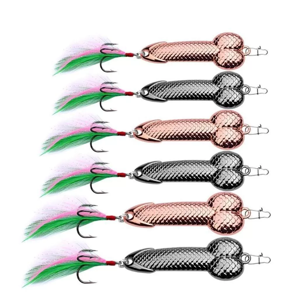 1pcs High Quality Metal Spoon Lure 3g -36g Black Rose Gold  Metal Sequins with Feather Hard Lure For Bass Pike Carp Fishing