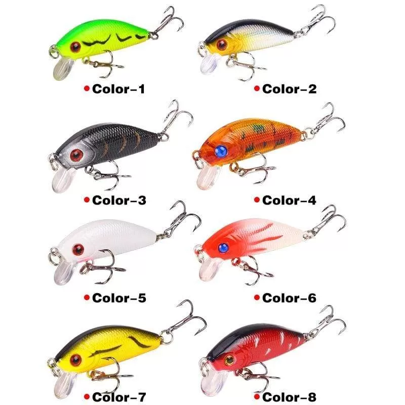 1PCS Minnow Fishing Lure 50mm4.2g  Topwater Hard Bait Wobbler Jig Bait Crankbait Carp Striped bass Pesca Fishing tackle SwimBait