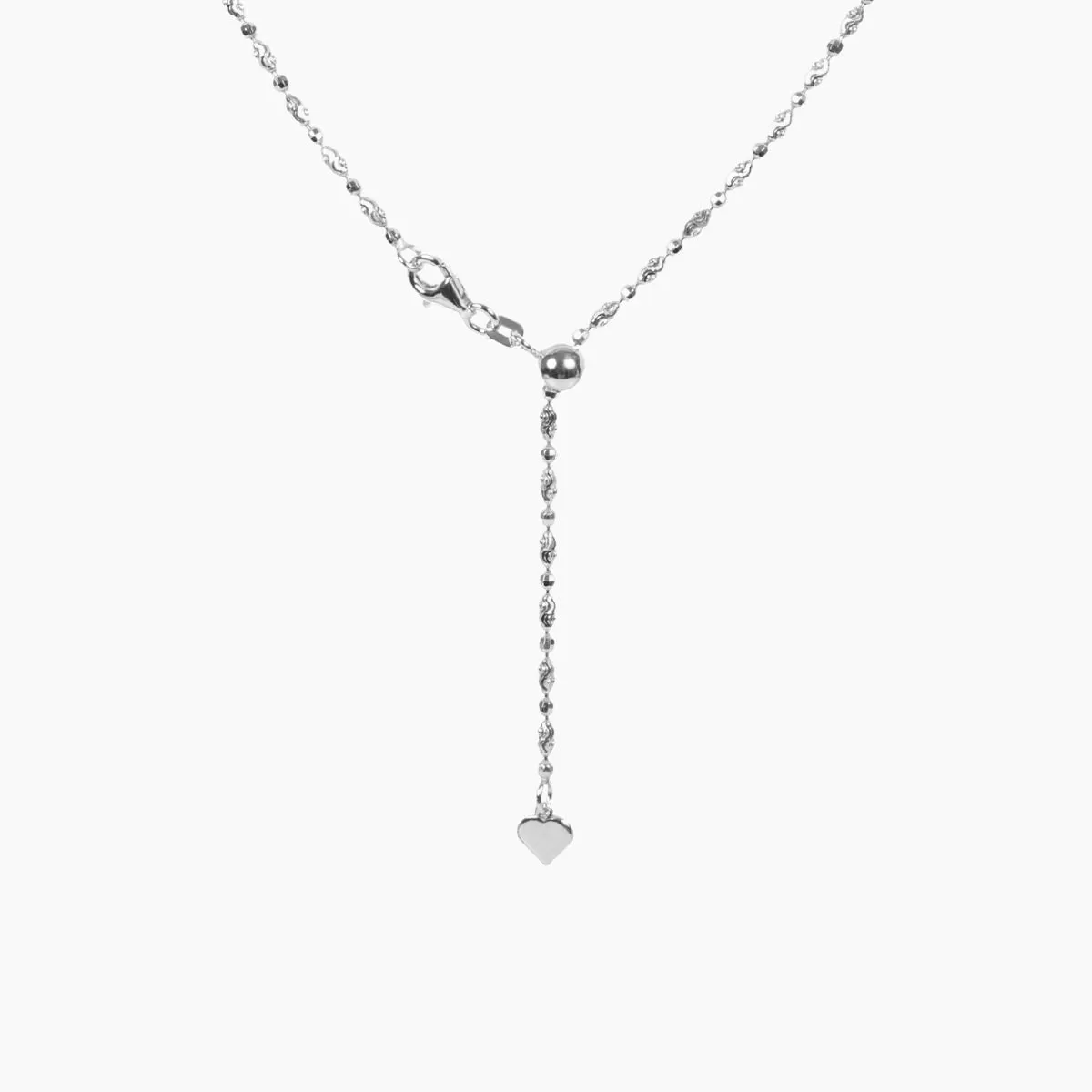 20 Italian Luna Bead Adjustable Chain (Silver)