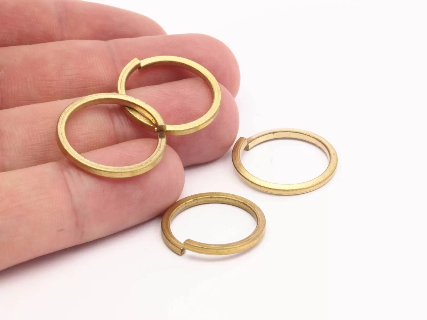 20mm Jump Rings - 12 Raw Brass Jump Rings (20x1.7mm) Y091