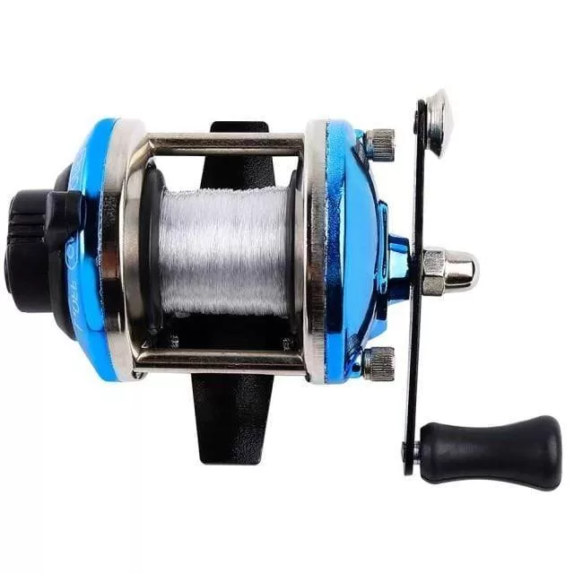 3.5:1 Gear Ratio 3 Color Mini Trolling Reel Casting Ice Fishing Reel Baitcasting Reels Coil Come with 50M Nylon Line