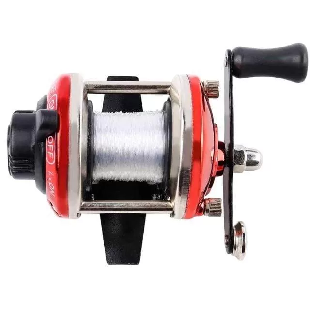 3.5:1 Gear Ratio 3 Color Mini Trolling Reel Casting Ice Fishing Reel Baitcasting Reels Coil Come with 50M Nylon Line