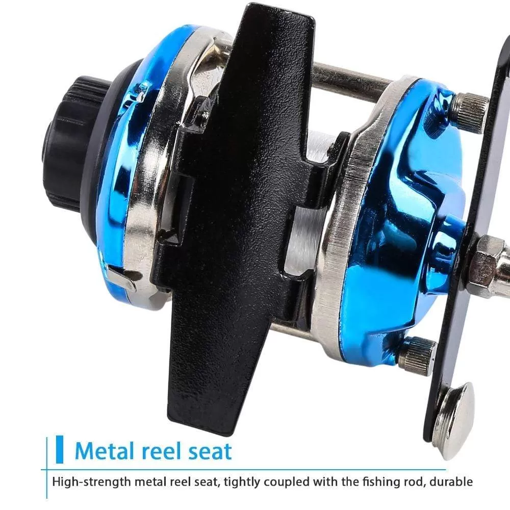 3.5:1 Gear Ratio 3 Color Mini Trolling Reel Casting Ice Fishing Reel Baitcasting Reels Coil Come with 50M Nylon Line