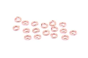 4mm Jump Ring, 250 Rose Gold Tone Brass Jump Rings (4x0.70mm) A0997