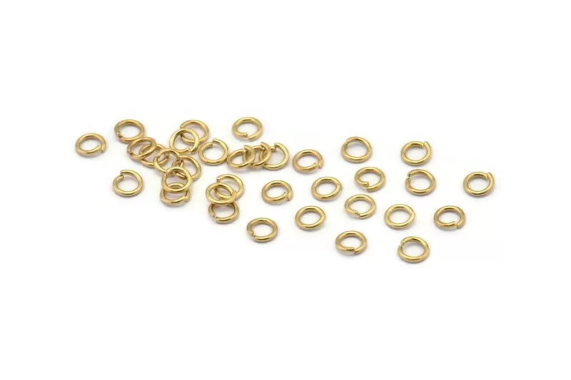 4mm Jump Rings - 2500 Raw Brass Jump Rings, Findings (4x0.70mm) A0338