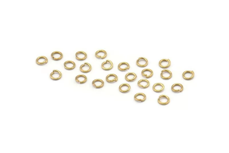 4mm Jump Rings - 2500 Raw Brass Jump Rings, Findings (4x0.70mm) A0338