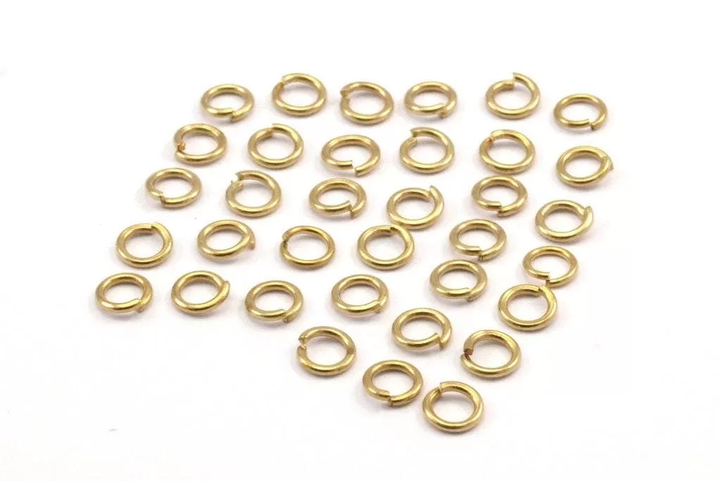 4mm Jump Rings - 2500 Raw Brass Jump Rings, Findings (4x0.70mm) A0338