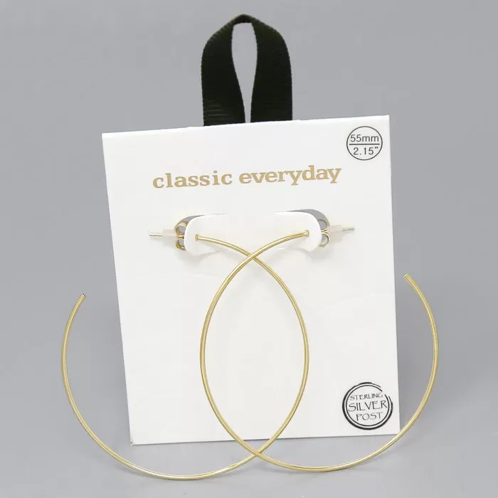 55 MM Basic Hoop Earrings