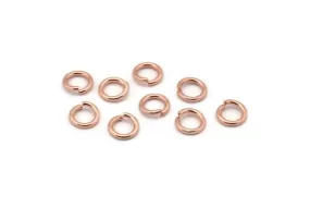 6mm Jump Ring, 150 Rose Gold Tone Brass Jump Rings (6x1mm) A1020