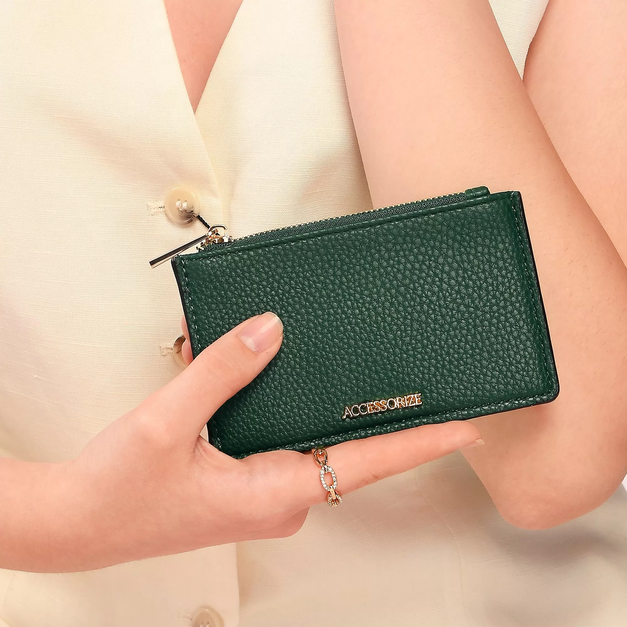 Accessorize London Women's Green Classic Cardholder