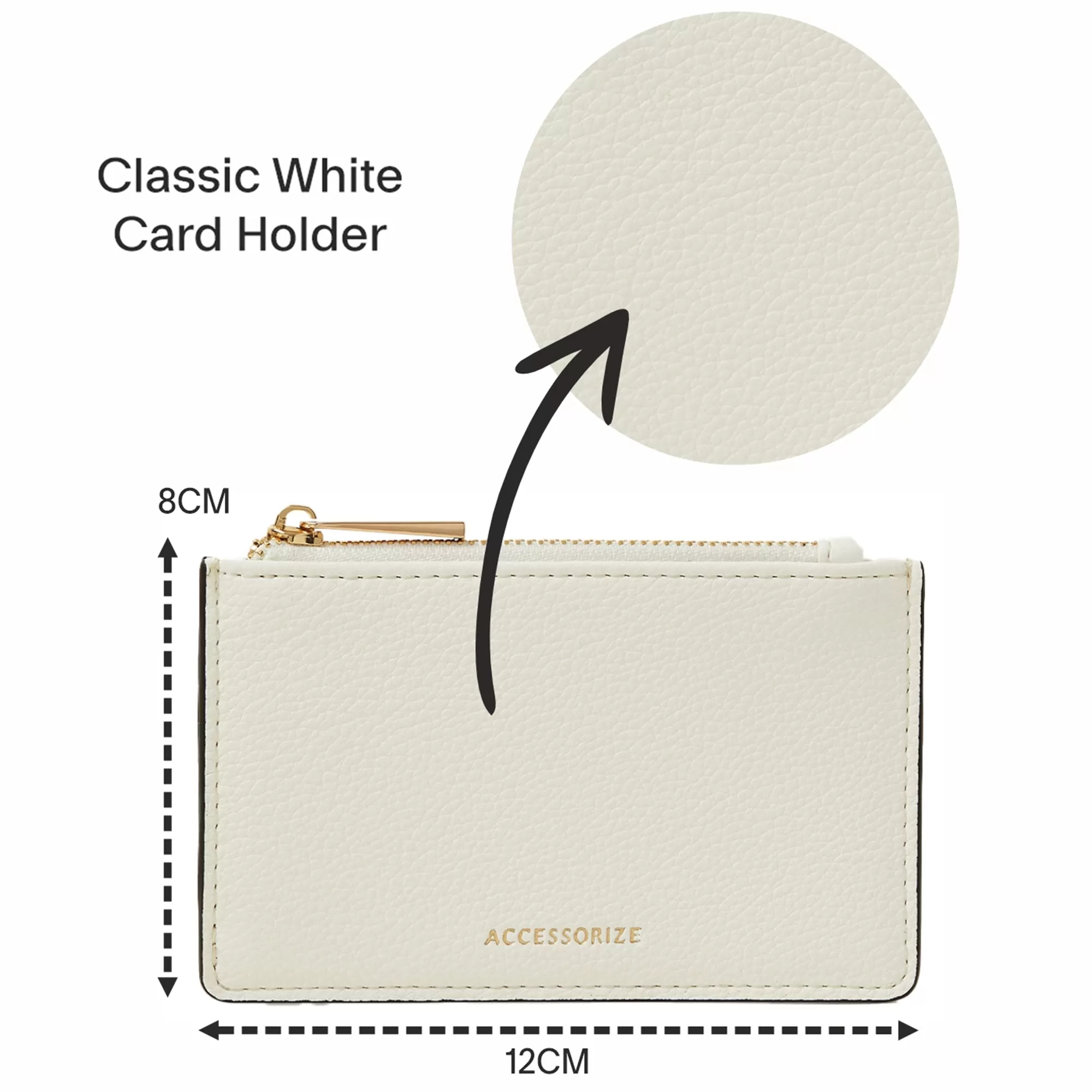 Accessorize London Women's White Classic Card Holder