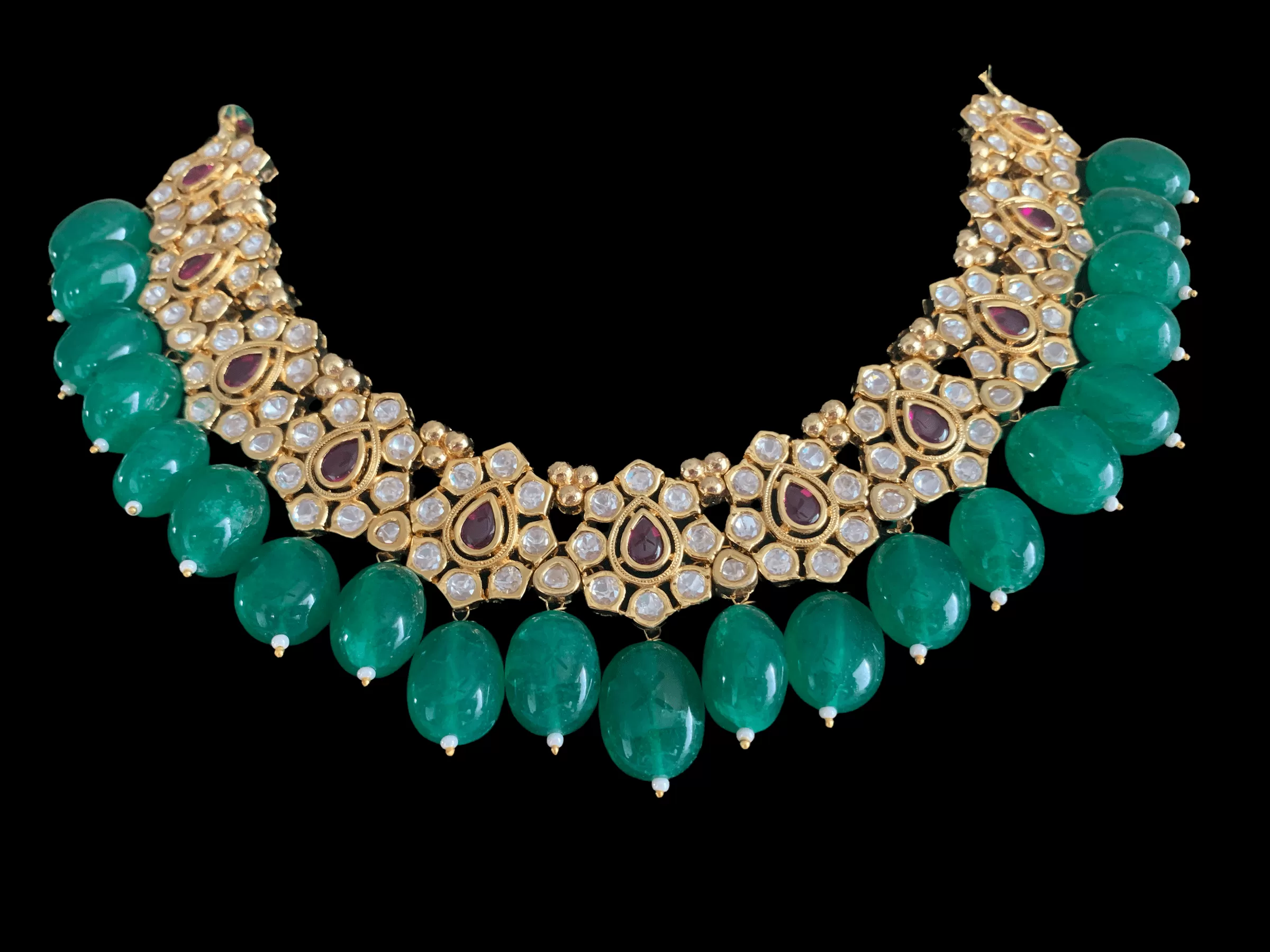 Adhira polki Necklace  ( SHIPS IN 3 WEEKS    )