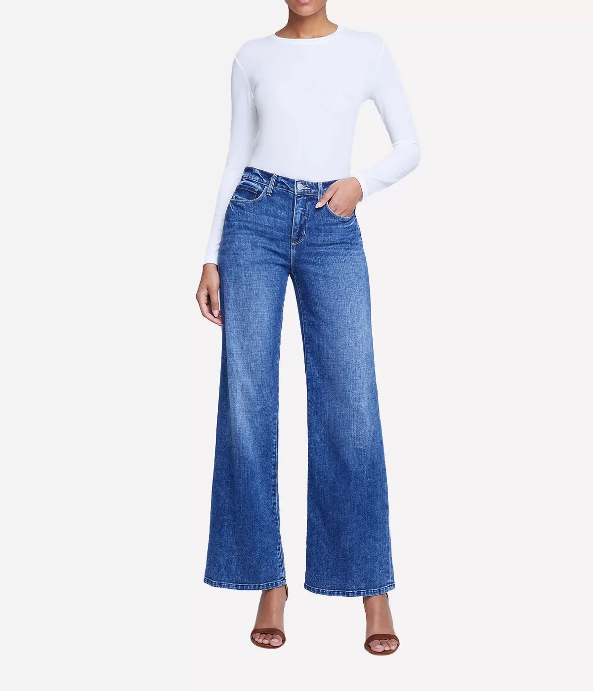 Alicent High Rise Wide Leg Jean in Wilcox