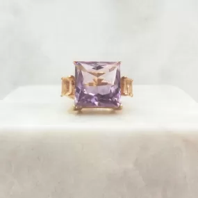 Amethyst with Citrine Cocktail Ring