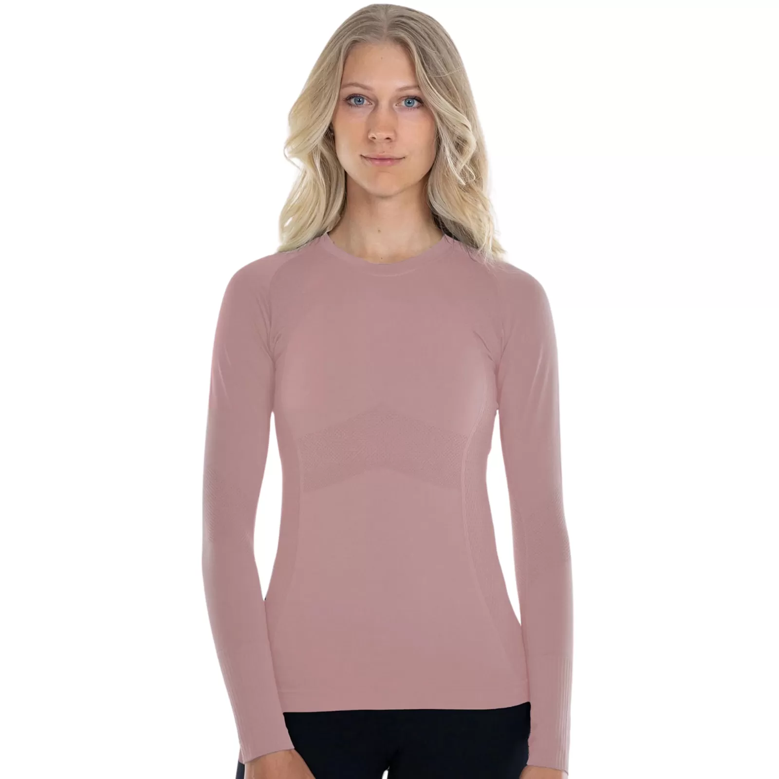 Anique Long Sleeve Crew Shirt in Spiced Chai - Women's Large (12)