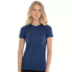 Anique Short Sleeve Crew Shirt in Blueberry - Women's Small (4-6)