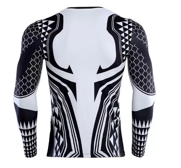 Aquaman 'Dark Tattoo' Long Sleeve Compression Rash Guard